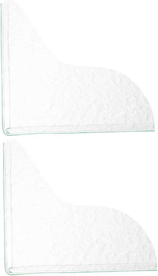 2pcs Kitchen Sink Splash Guard Elegant Acrylic -Splashing Barrier for Bathroom and Bathtub Wave Pattern