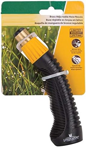 Rocky Mountain Goods Brass Twist Sprayer Nozzle - Adjustable from Mist to Power Jet Spray - Heavy Duty Solid Brass Garden Hose Nozzle for Car Wash, Garden, Water Flowers