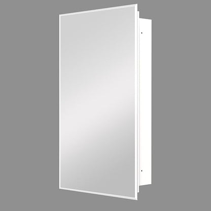 Bathroom Medicine Cabinet with 28x28 in Square Beveled Frameless Mirror,Wall Mounted Mirror Cabinet for Bathroom Toilet Kitchen,Recess or Surface Mount