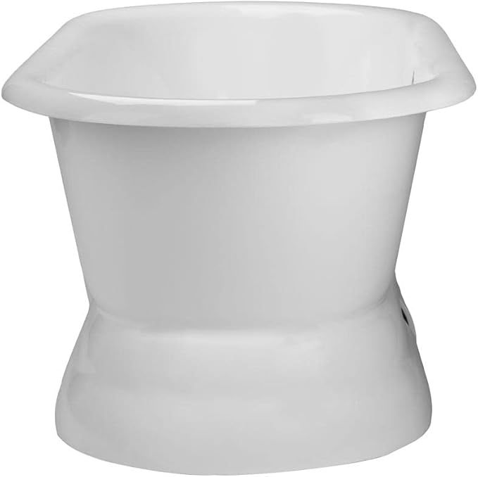 Vintage Tub & Bath Laurent 60 Inch Cast Iron Double Ended Pedestal Tub Package - White/Chrome Fixtures