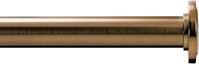 Ivilon Tension Curtain Rod - Spring Tension Rod for Windows or Shower, 24 to 36 Inch. Warm Gold