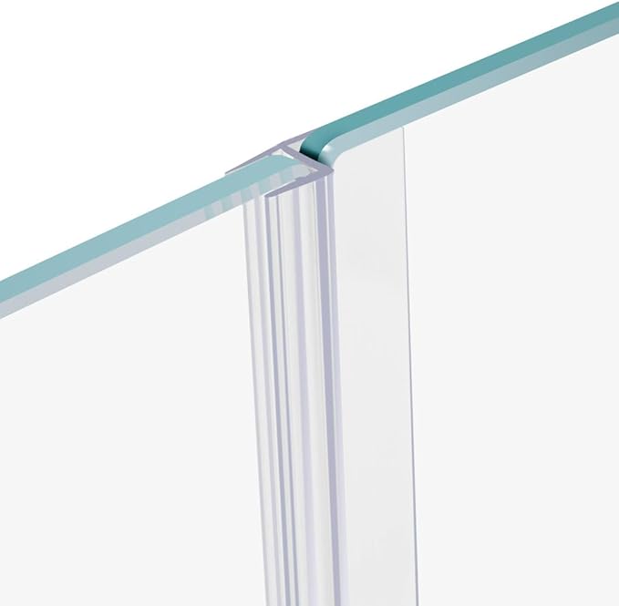 78" Shower Door Side Seal Strip for 1/2" Frameless Glass Shower Door Clear Polycarbonate