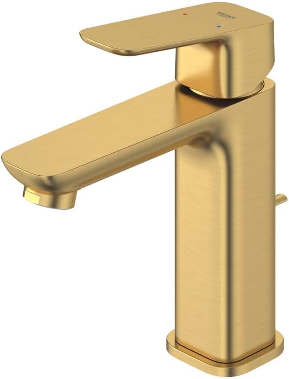Grohe 101920GN00 Cubeo Single Hole Single Handle M-Size Bathroom Faucet, 1.2 GPM, Brushed Gold