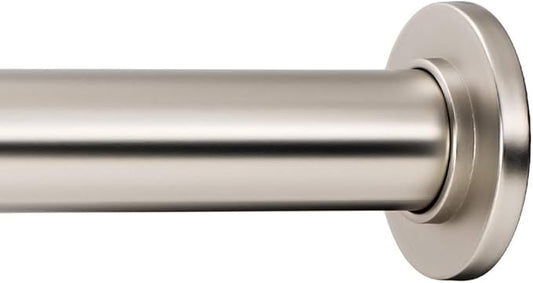 Ivilon Tension Curtain Rod - Spring Tension Rod for Windows or Shower, 24 to 36 Inch. Satin Nickel