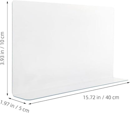 Luxshiny Shower Guard Transparent Splashproof Baffle for Bathtub Corner Water Barrier Tub Protector Bathroom Splash Guard 15.75X4.72 Inches