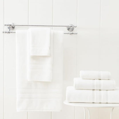Veteran Textile LLC - 6 Pieces- Turkish Cotton - Luxury Towel Set for Bathroom & Kitchen, 2 Bath Towels, 2 Hand Towels & 2 WashCloths *Valued $79.99* (White)