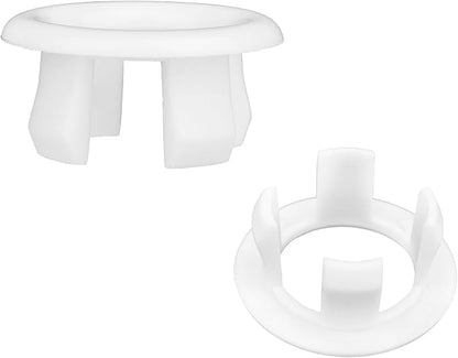 10pcs Chrome Sink Overflow Ring, Bathroom Sink Overflow Trim Ring Hole Cover Insert Cap for Basin Vanity & Ceramic Sinks Easy Tool-Free Installation