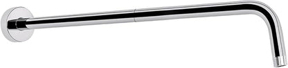 HarJue Shower Arm with Flange and Teflon Tape, Wall Mounted Shower Pipe 304 Stainless Steel Extension Arm for Fixed Shower Head & Handheld (24 Inch, Chrome)