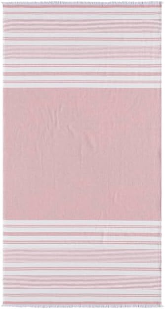 Maisonette Turkish Bath & Beach Towels - 2 Pack (36"x71"), Quick-Dry Cotton Peshtemal for Bath, Beach, Absorbent, Lightweight, Bathroom, Hammam, and Spa Towels with Eyelash Fringe, Red (Terracotta)