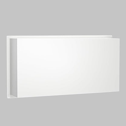 Stainless Steel Shower Niche 24" X 12" White No Tile Needed Niche Shower Recessed Wall Horizontal Niches for Bathroom Storage Over Mount Installation