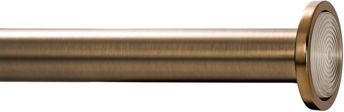 Ivilon Tension Curtain Rod - Spring Tension Rod for Windows or Shower, 36 to 54 Inch. Warm Gold