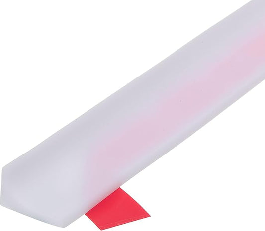 uxcell 78 Inch Collapsible Shower Barrier Stopper Water Splash Guard Blocker 79"Lx0.8"Wx0.5"H for Bathroom Kitchen Wet and Dry Separation, White