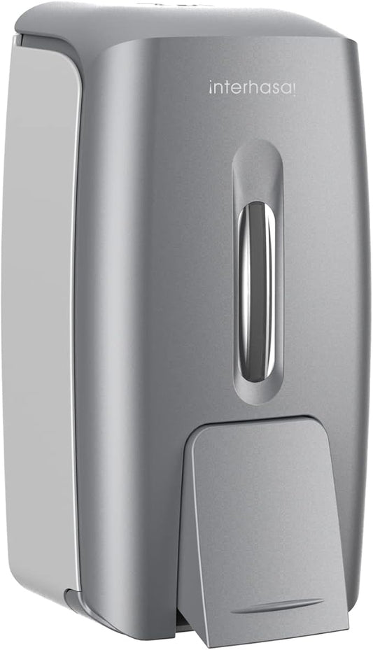 interhasa! Soap Dispenser Wall Mount Refillable 28oz Hand Sanitizer Dispenser Commercial Hand Soap Dispenser for Bathroom Support Liquid Gel Soap