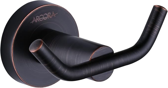 ARCORA Oil Rubbed Bronze Towel Hooks, SUS 304 Stainless Steel Wall Hooks, Heavy Duty Robe Hooks 1 Pack, Bathroom Towel Hooks for Wall
