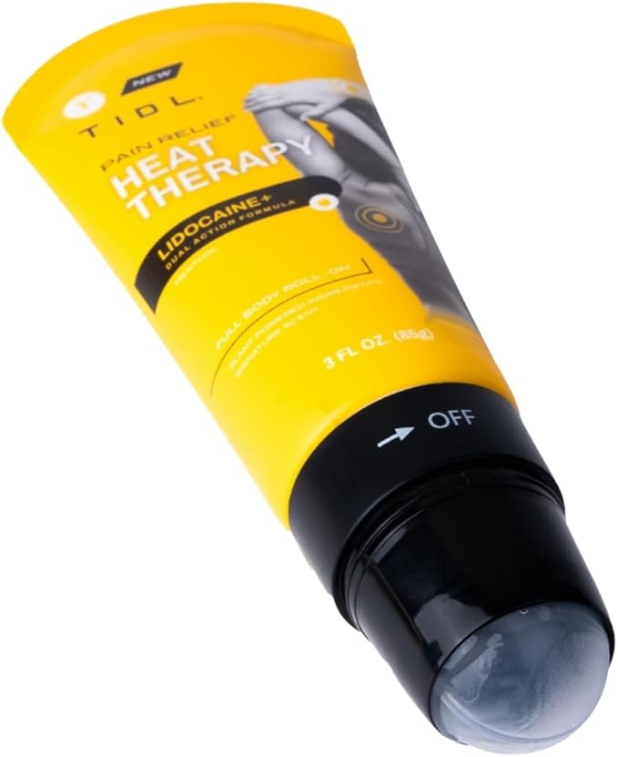 TIDL - Pain Relief Roll On - Fast-Acting Relief on Lower Back, Knee, Neck, Joint & Nerve Pain - Works for Post Workout, Sport & Muscle Recovery - Cooling, Topical, Lidocaine, Menthol (3oz, 1-Pack)