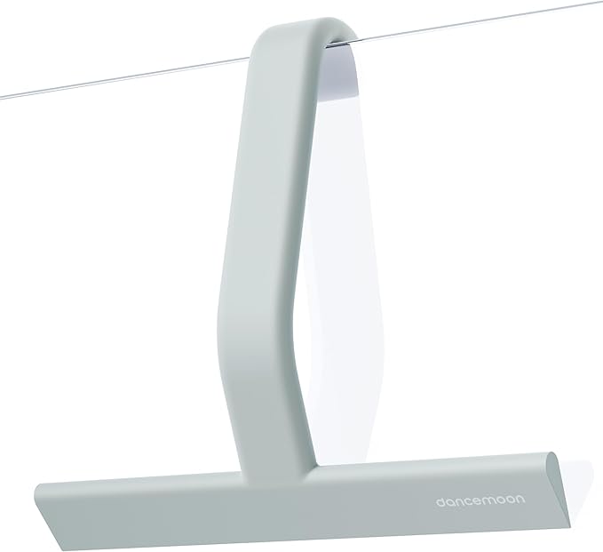 dancemoon JustHang Shower Squeegee for Glass Doors, All-One-Piece Silicone with Built-in Hook Design for Easy Hanging, Household Window Mirror Squeegee for Bathroom, Glass, Kitchen, Tile Wall, Car