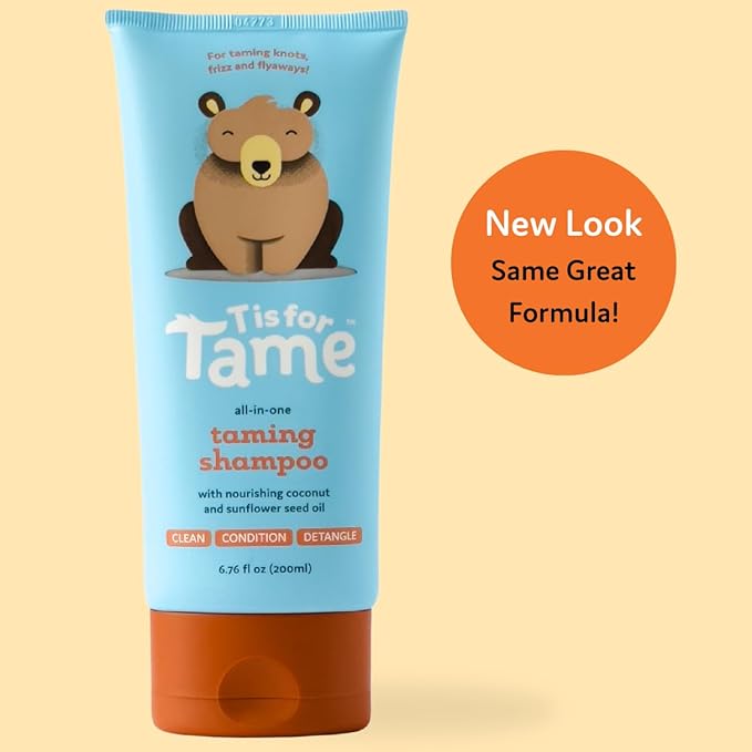 T is for Tame Baby Shampoo - Plant Based & All-Natural, Pediatrician and Dermatologist Tested, Specially Crafted for your Baby's Gentle Hair - Pack of 2