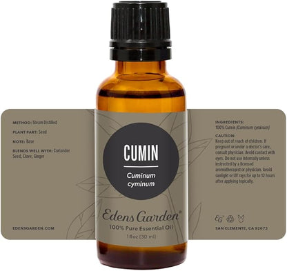 Edens Garden Cumin Essential Oil- 100% Pure Premium Grade, Undiluted, Natural, Therapeutic, Aromatherapy, The Best for Diffuser, Candle, Laundry, Humidifiers 30 ml (1 fl oz)