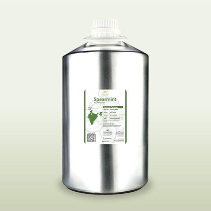 Spearmint Essential Oil - Direct from Essential Oils India - Steam Distilled - Aceite Esencial de Menta Verde for Aromatherapy, Massage, Diffuser, DIY Candle and Soap Making - 2lbs