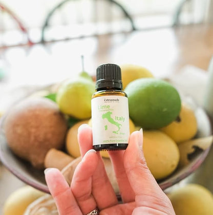 Lime Essential Oil - Direct from Citrusmade in Sicily- Pure Essential Oils for Diffusers and Aromatherapy in The Mediterranean - 100% Pure Therapeutic Grade (15ml)