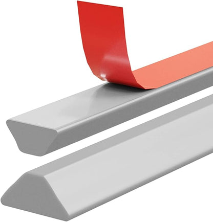 Raycity Shower Threshold Water Dam Barrier,Shower Door and Kitchen Water Strip Dam Shower Guard for Dry And Wet Separation Caulk Seal Strip Edge Trim(39Inches/Grey)