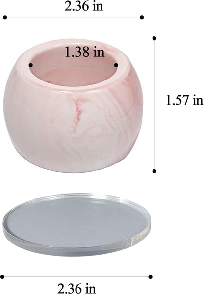Small Ceramic Electric Toothbrush Holder Stand for Bathroom Vanity Countertop,Set of 2,Pink