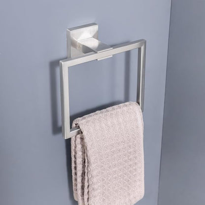 10 Pack Brushed Finish Bathroom Hardware Set - SUS304 Stainless Steel Wall-Mounted Towel Bar, Holder & Racks, 23.6 Inch