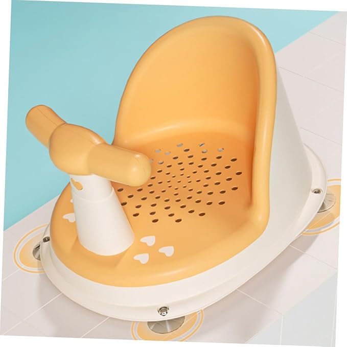 Generic Ergonomic Bath Seat with Anti-Slip Support for Newborns and PP TPE Material Sitting Bath Seat for Tub Safety and Comfort During Bathing Playing Feeding