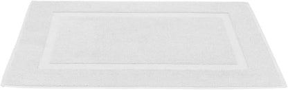 DAN RIVER Classic Cotton Bath Mats Set of 2 – Not a Bathroom Rug, Ultra Soft, Highly Absorbent & Machine Washable Bath Mat Towel for Bathroom Floor Mat – Durable, Quick-Dry, 21x34 Inches, White