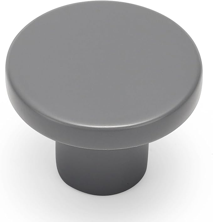 Ravinte 5 Pack Cabinet Knobs Grey Kitchen Cabinet Knobs Round Dresser Drawer Pulls Closet Door Pulls 1-1/5 Inch