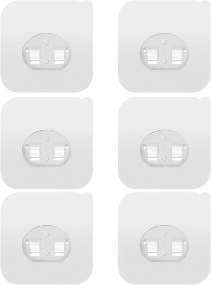 Shower Caddy Adhesive Replacement, Transparent Strong Adhesive Hooks, No Drilling, Waterproof, for Shower Caddy, Bathroom Storage Shelves and Kitchen Racks (Single*6pcs)