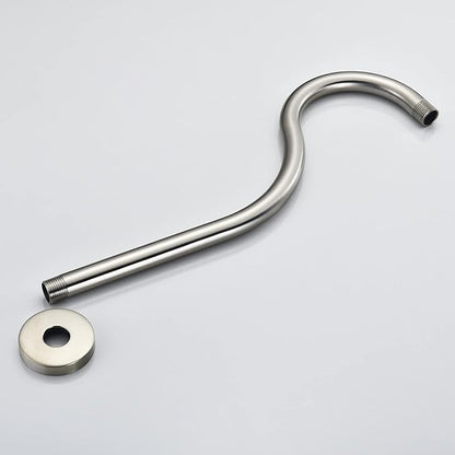 High-end Wall Mounted Extention Shower Arm for RP61273-SS 1/2 inch Threaded Male Outlet, Made of Solid Brass, Modern Style, Brilliance Stainless Finish
