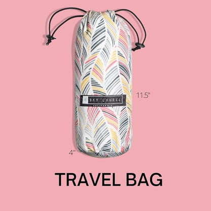 BAY LAUREL Turkish Beach Towel with Travel Bag 39 x 71 Quick Dry Sand Free Lightweight Large Oversized Towels Light - Pack of 4 (Pack of 4 - Blush with Floral Bag)