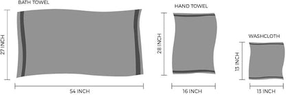 6 Pieces - Turkish Cotton - Luxury Towel Set for Bathroom & Kitchen, 2 Bath Towels, 2 Hand Towels & 2 WashCloths *Valued $79.99* (Rose Teen)