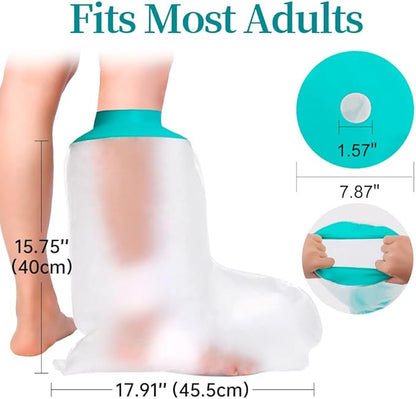 Cast Covers for Shower Leg, Waterproof Cast Cover for Showering, Cast Protector for Shower Leg Adult, Shower Boots for Foot after Surgery, Ankle, Foot (Diameter - 7.9")