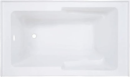 Swiss Madison Well Made Forever SM-AB549 Voltaire Alcove Tub 54" x 30" with Armrest in Glossy White