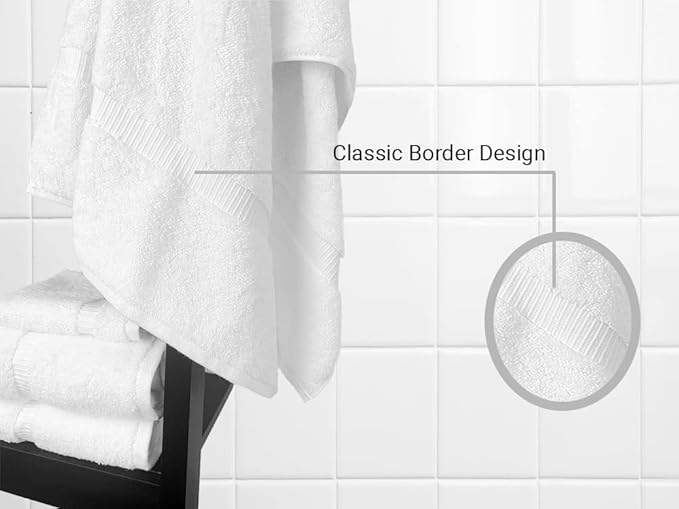 Towel Bazaar Premium Cotton Super Soft and Absorbent Turkish Towels (2-Piece Bath Sheet Towel, White)