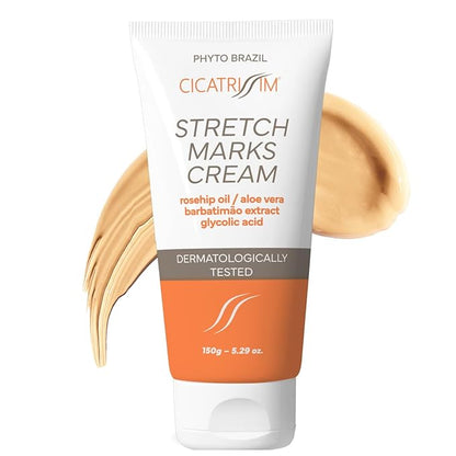 Cicatrissim Stretch Mark Cream for Red and White Striae - Softens Stretch Marks, Evens Skin Tone, and Firms Skin - All Skin Types - 150g