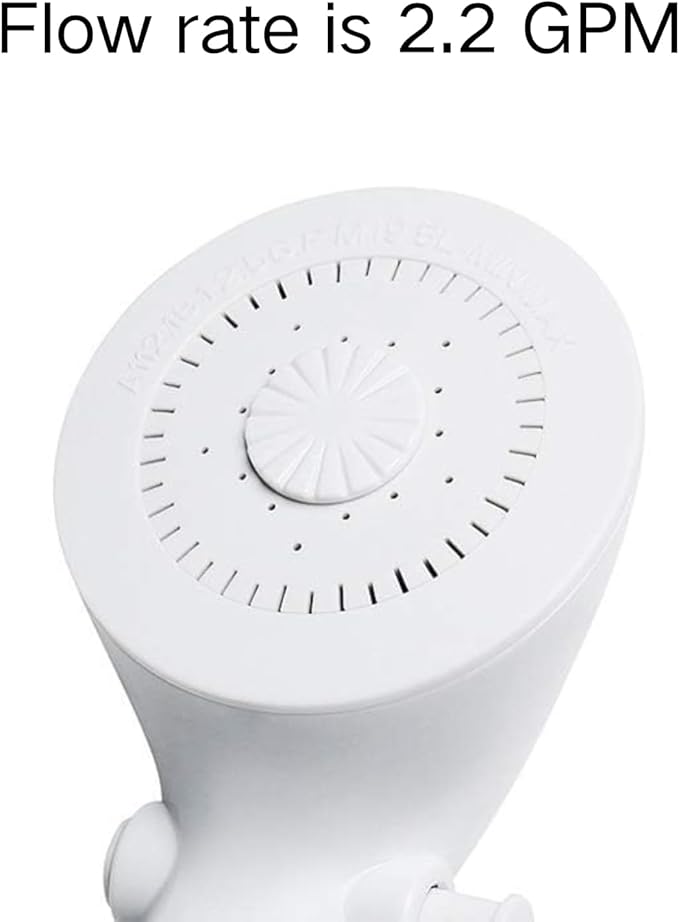 RV Shower Replacement Shower Head with Hose & Guide Ring & Shower Holder Non-Metallic Hand-Held Shower Set White/Black (White Showers)