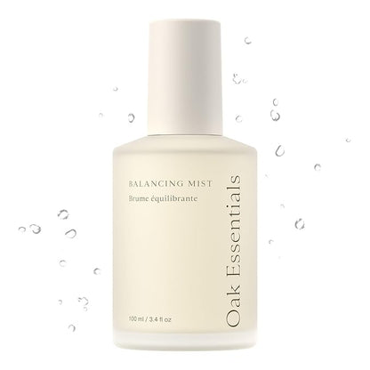 Oak Essentials Balancing Mist | Antioxidant-Rich Rose Water & Aloe Toning Face Mist That Helps Hydrate, Calm, and Refresh, 3.4 Fl Oz