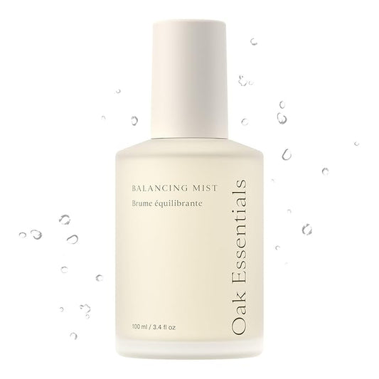 Oak Essentials Balancing Mist | Antioxidant-Rich Rose Water & Aloe Toning Face Mist That Helps Hydrate, Calm, and Refresh, 3.4 Fl Oz