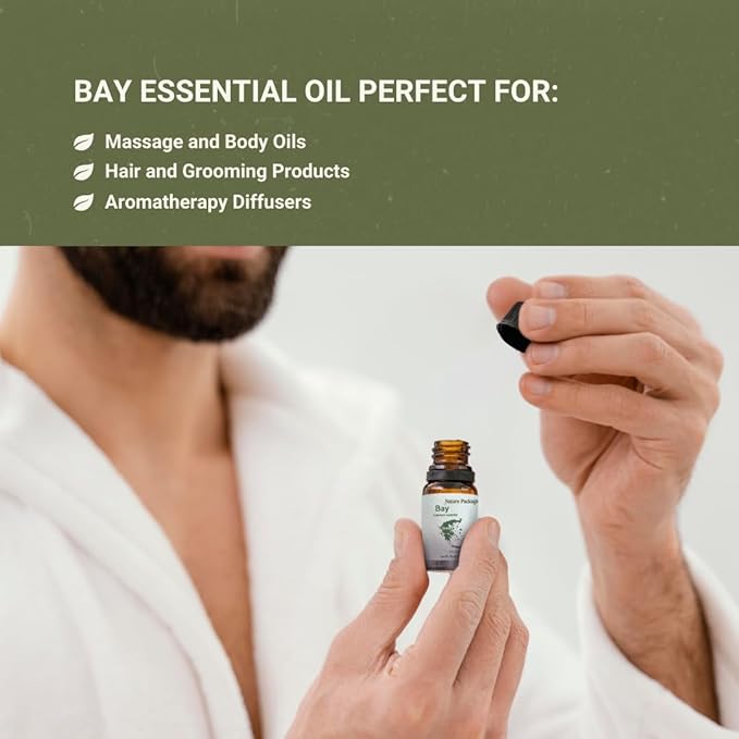 Bay Essential Oil - Direct from Greece - Steam Distilled - Laurel for Aromatherapy, Massage, Diffuser, DIY Candle and Soap Making - 2lbs