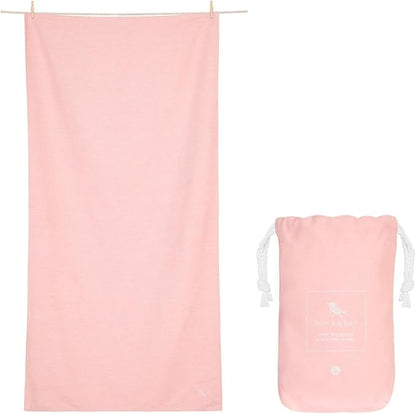 Dock & Bay Beach Towel - Quick Dry, Sand Free - Compact, Lightweight - 100% Recycled - Includes Bag - Set of 6 - Essentials, Extra Large (200x90cm, 78x35)
