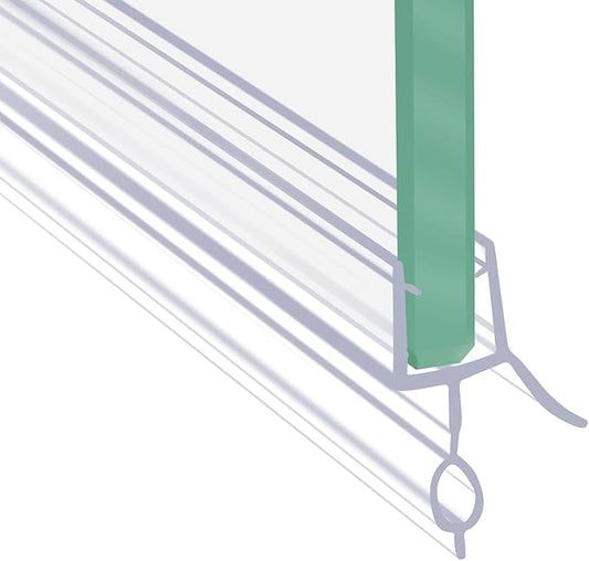 Frameless Shower Door Sweep Shower Door Bottom Seal for 1/4" Glass,36" Long, Glass Shower Door Seal Strip,Clear Vinyl