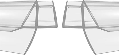 2-Pack Shower Door Bottom Seal (3/8'' X 39'') Glass Shower Door Seal Strip with Drip Rail Frameless Shower Door Sweep can Covers up to 13mm Gap