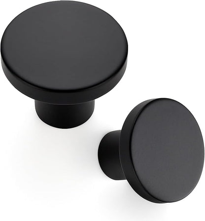 Ravinte 25 Pack Cabinet Knobs Black Kitchen Cabinet Knobs Round Dresser Drawer Pulls Closet Door Pulls 1-1/5 Inch