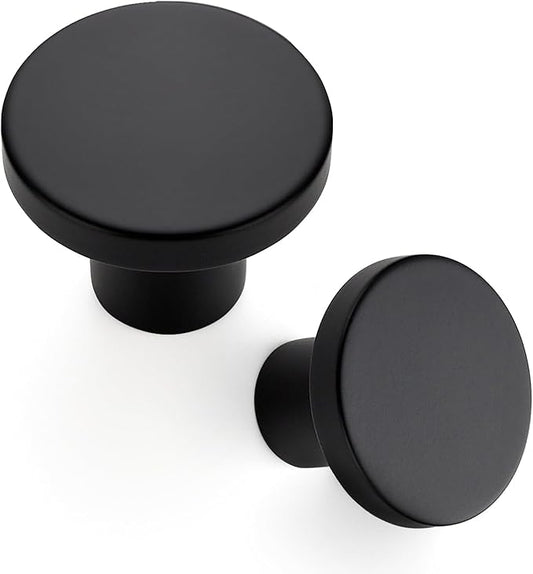 Ravinte 40 Pack Cabinet Knobs Black Kitchen Cabinet Knobs Round Dresser Drawer Pulls Closet Door Pulls 1-1/5 Inch