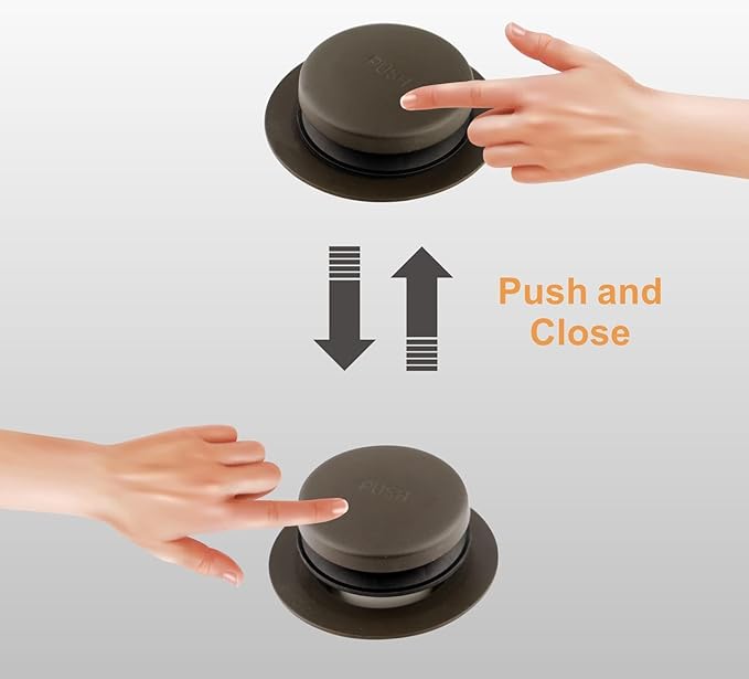 Bronze Tip Toe Bathtub Tub Drain Conversion Kit Assembly, Wellup Tub Drain Trim Kit with Two Hole Overflow Faceplate, Oil Rubbed Bronze