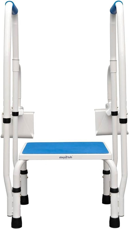 Step2Tub Shower Steps for Seniors - Bathtub Step in Assistance for Elderly - Adjustable, Non-Slip Step Stool with Handle for Elderly - Stainless Steel Bathtub Safety Step