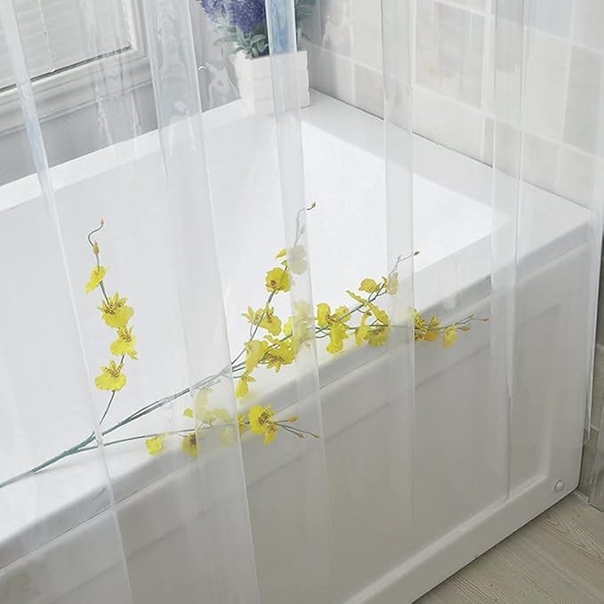Clear Stall Shower Curtain Liner Plastic Shower Liner 72W x 60 H inch Washable Inside Shower Curtain Liner PEVA Shower Curtains for Bathroom with Magnets and Rustproof Metal Grommet Holes
